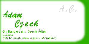 adam czech business card
