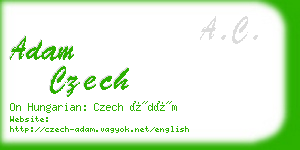 adam czech business card